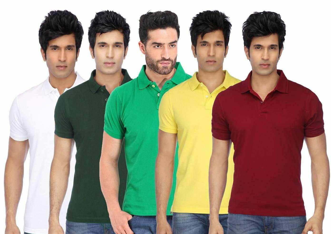5.0 ⭐⭐⭐⭐⭐ Poly Cotton Solid Half Sleeves Mens Polo T-shirt (Pack of 5)
