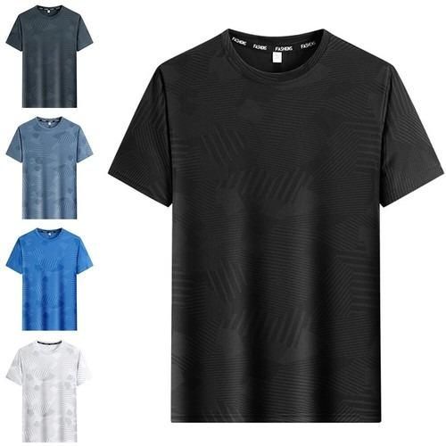 5.0 ⭐⭐⭐⭐⭐Men's Round Neck Polyester Casual T-shirt (Pack of 4)