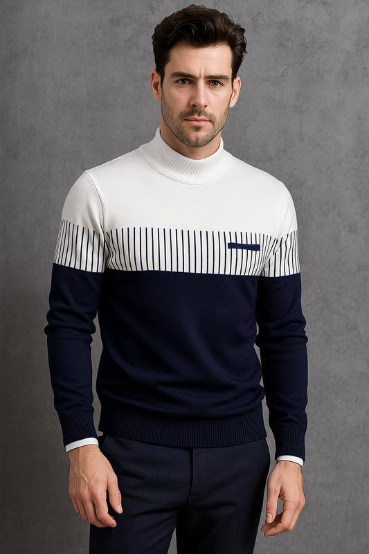 5.0 ⭐⭐⭐⭐⭐ Cotton Color Block Full Sleeves Mens T-Shirt