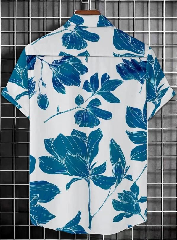 4.9 ⭐⭐⭐⭐⭐ Men's Printed Half Sleeves Regular Collar Casual Shirt