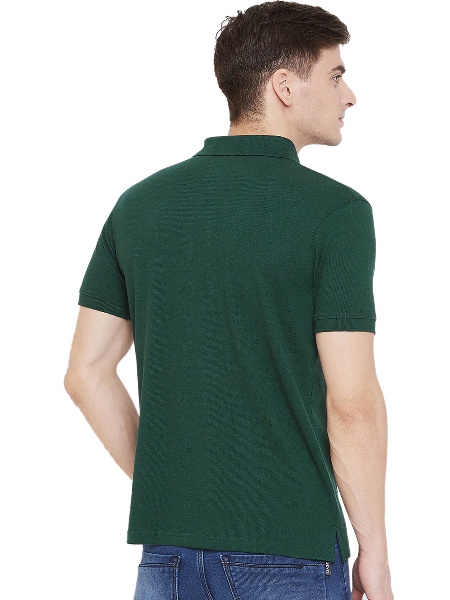 5.0⭐⭐⭐⭐⭐Cotton Blend Solid Half Sleeves Mens Polo Neck T-Shirt (Pack of 4)