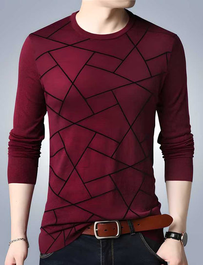 4.9 ⭐⭐⭐⭐Cotton Blend Solid Full Sleeves T-Shirts